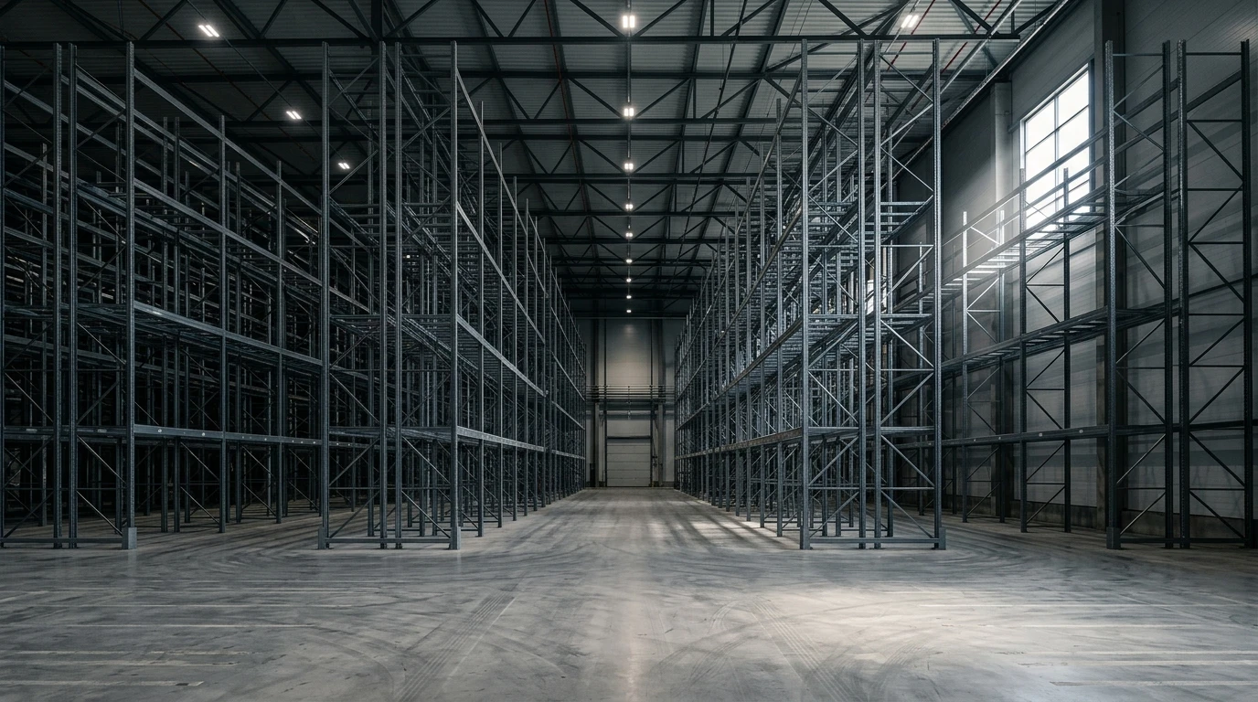Innenansicht einer Lagerhalle