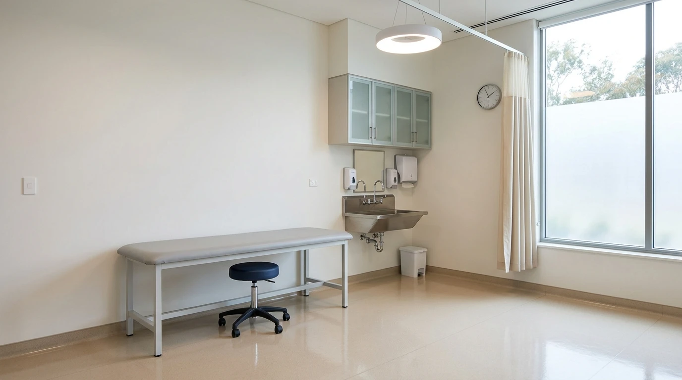 Behandlungszimmer im Übergabezustand