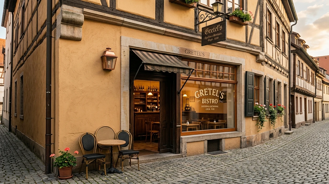 Bistro-Außenansicht