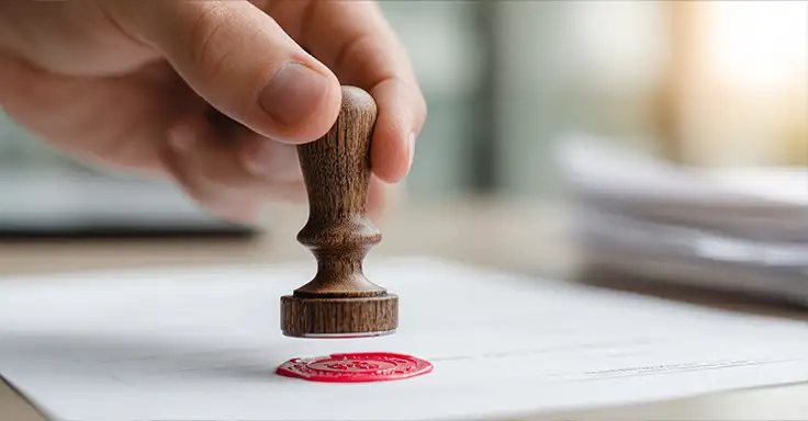 Unterschrift beim Notar