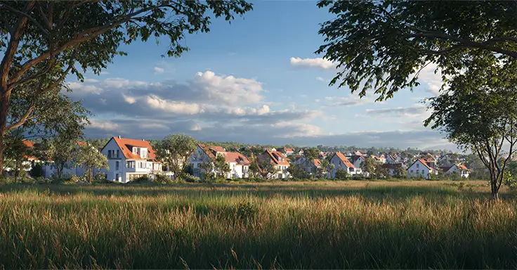 Verschiedene Grundstückstypen
